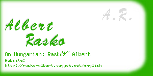 albert rasko business card